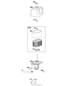 Part Location Diagram of 798513 Briggs and Stratton Filter-Pre Cleaner